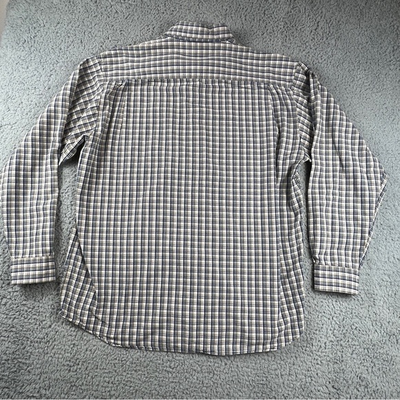 Columbia XCO Button Down Shirt Mens Sz Large Checker Long Sleeve Blues Greens - Picture 2 of 10
